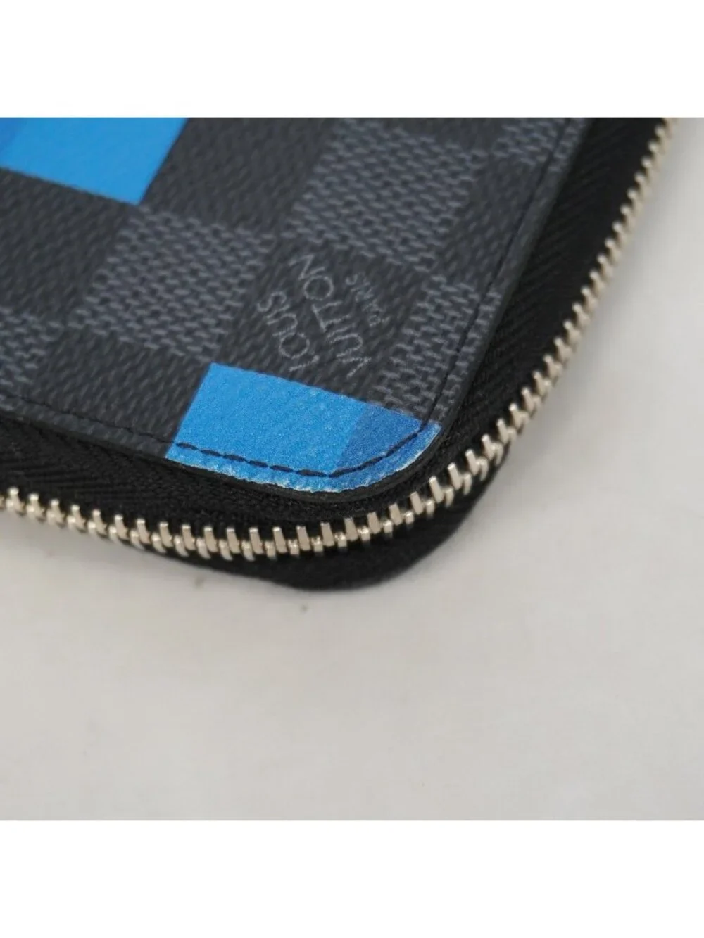 Louis Vuitton Wallet Damier Graphite Zippy Walletvertical Black Blue